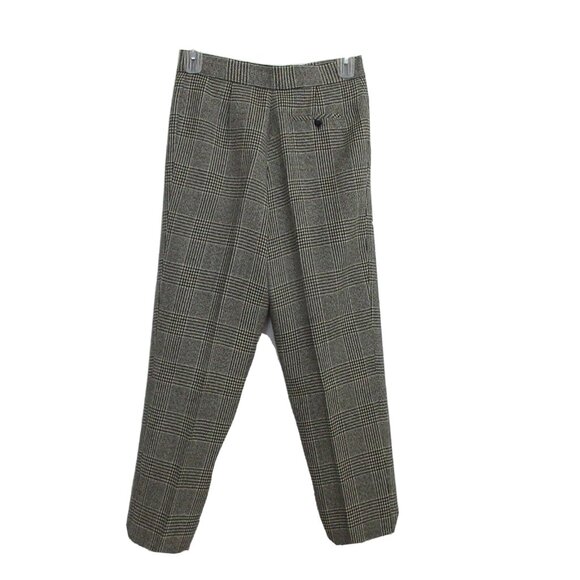 VTG Giorgio Sant’ Angelo Houndstooth 100% Wool Pants Size 8 Black & White Slacks - Picture 2 of 7